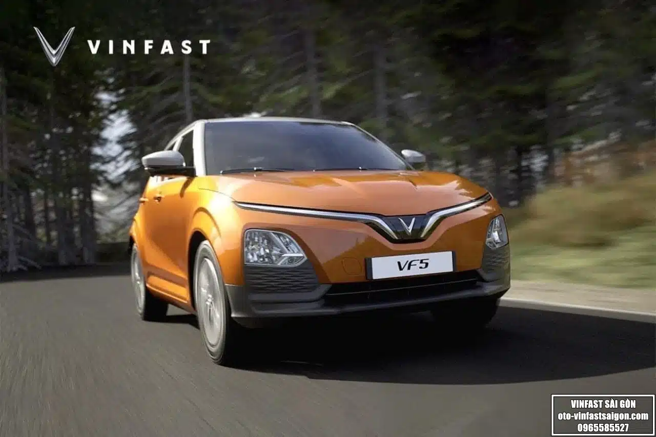 xe điện vinfast vf 5 plus lăn bánh trên đường