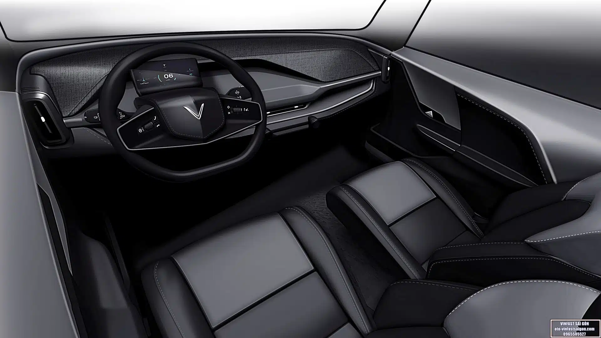 nội thất màu đen xe vinfast vf3