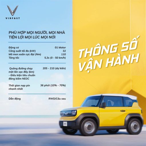 thông số vận hành của vinfast vf3