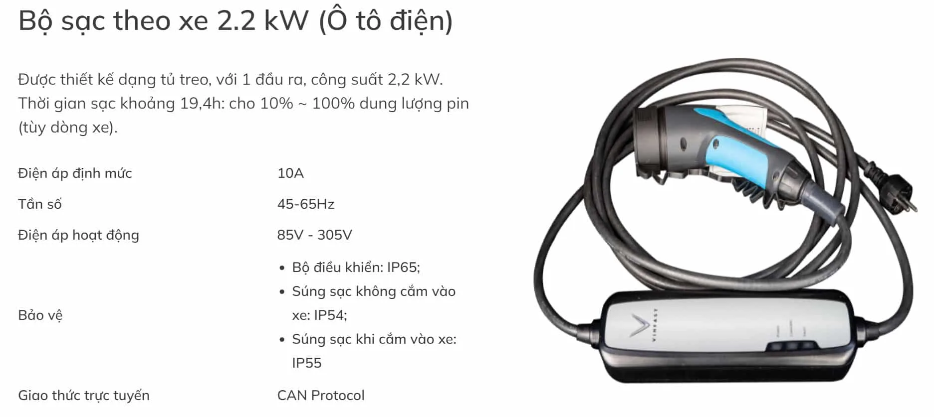 VF5 có hỗ trợ các công nghệ sạc nhanh nào? Tìm hiểu về chuẩn sạc và công suất