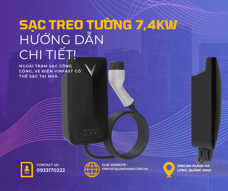 Các bước sạc pin tại trạm sạc VinFast