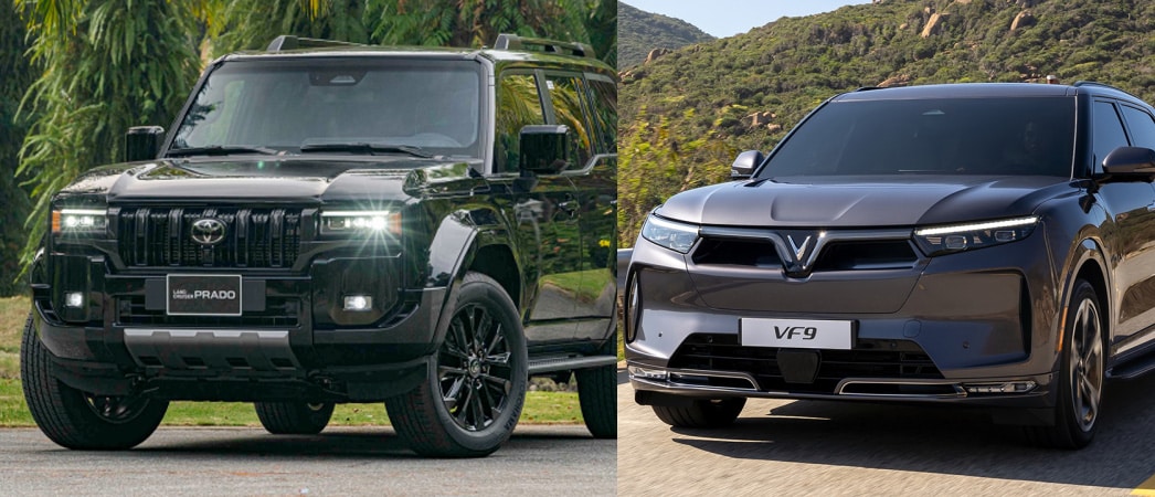 Giá bán và chi phí vận hành của VinFast VF9 Toyota Land Cruiser Prado so sánh
