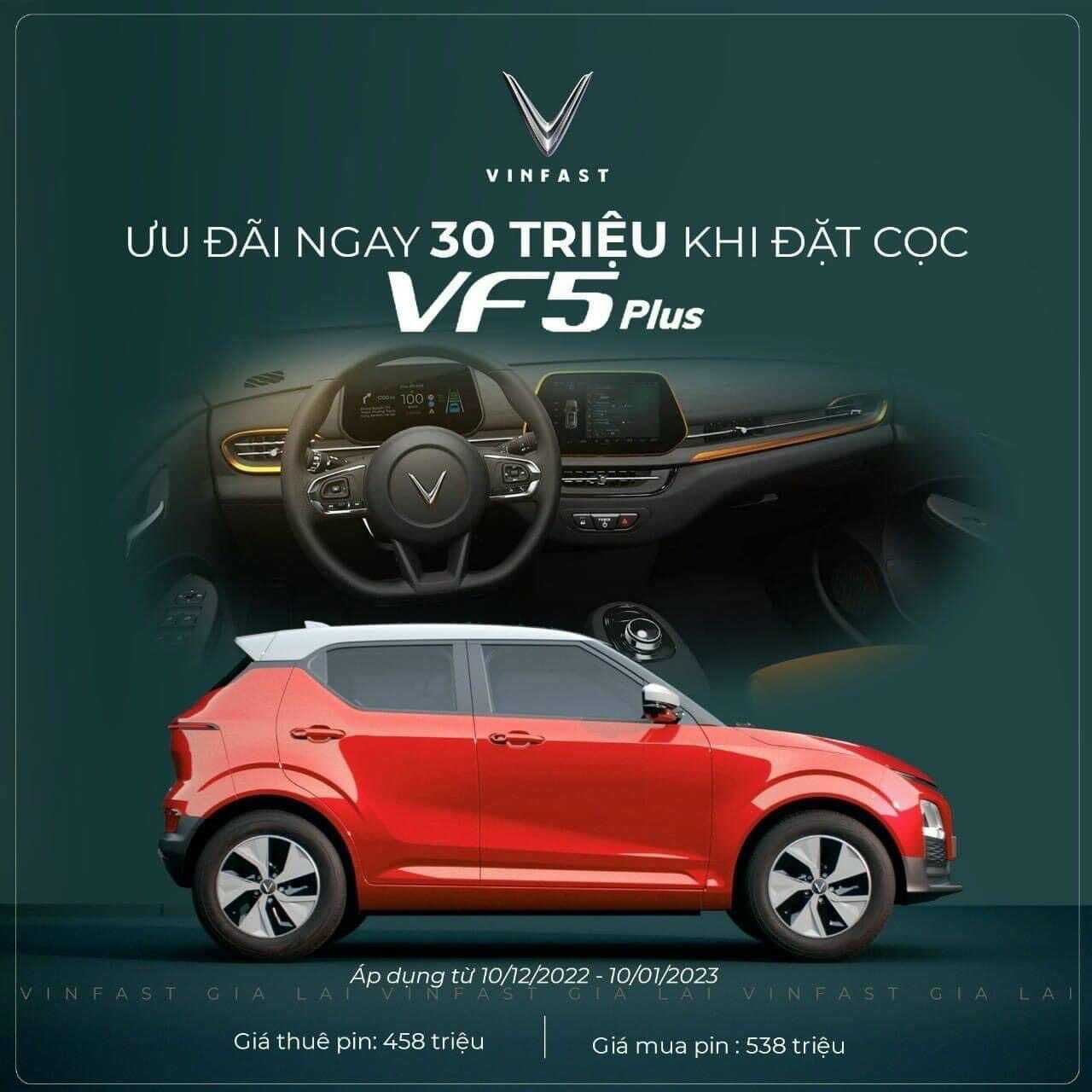 VinFast VF 5 Plus Quy Nhơn - Đại lý Bắc Tây Nguyên Ủy quyền Chính thức Tỉnh